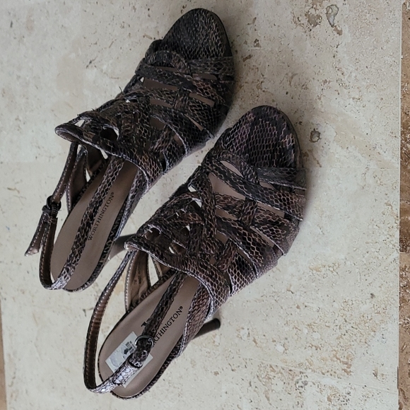 Worthington faux snakeskin opened toe heels/sandals. NWT size 7 - Picture 2 of 7